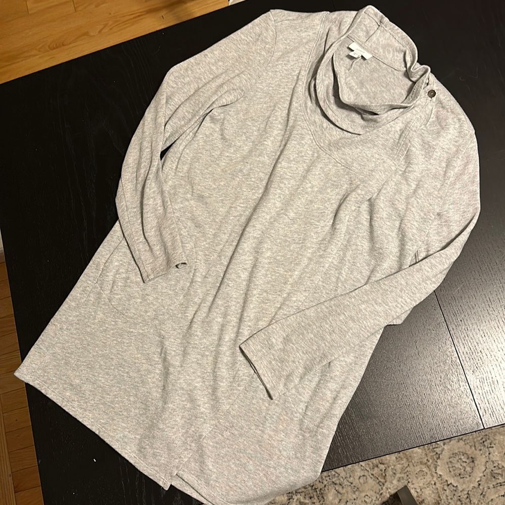 J Jill gray cowl neck tunic sweater